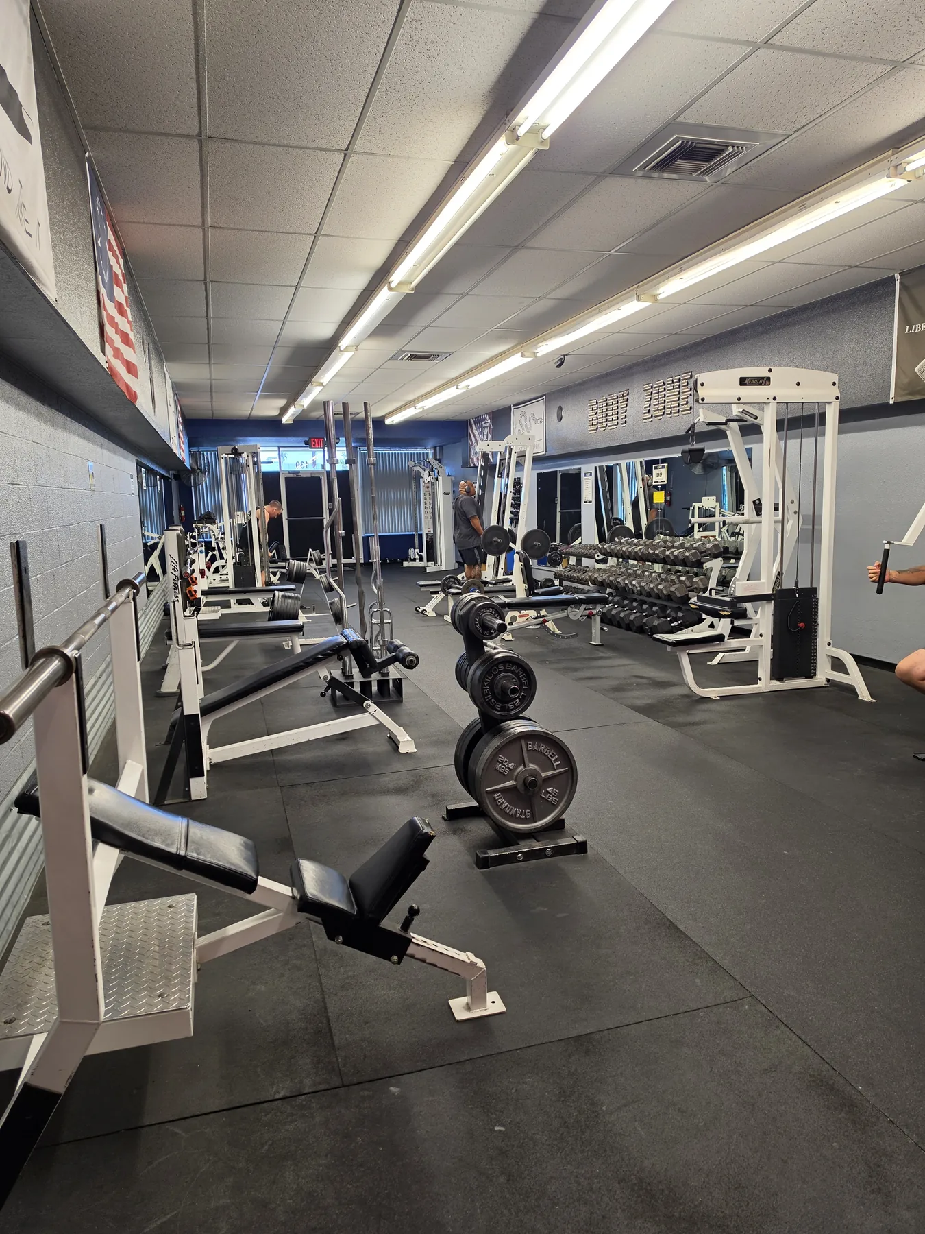 Free weights and strength equipment at Body Zone